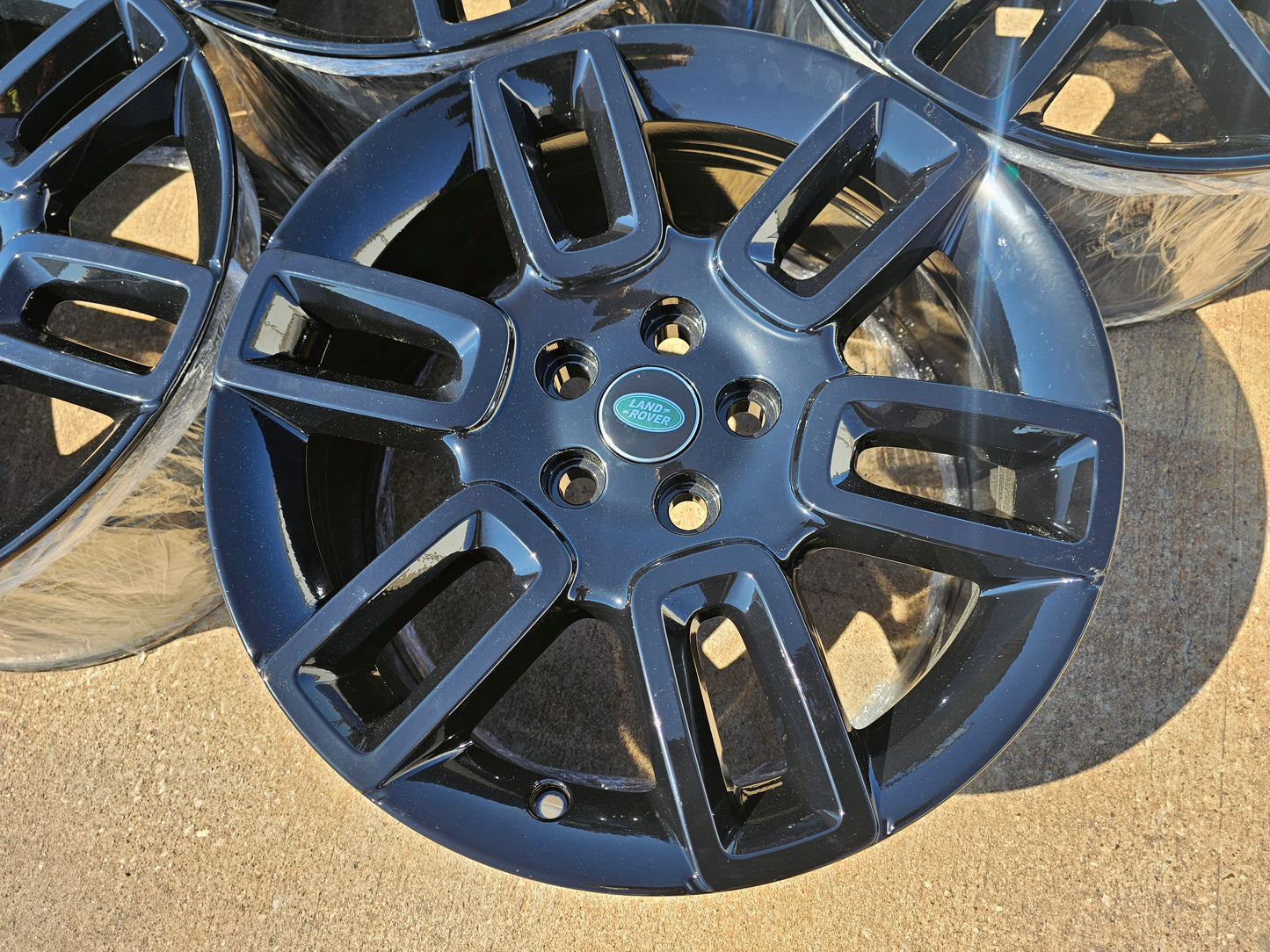 (5) 19" Land Rover DEFENDER Range Rover OEM black wheels rims 72350