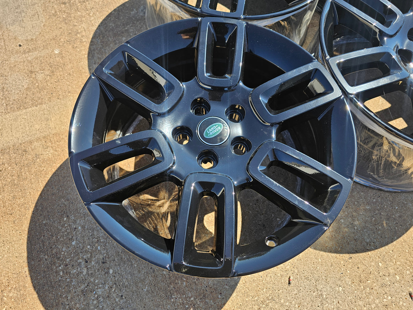 (5) 19" Land Rover DEFENDER Range Rover OEM black wheels rims 72350
