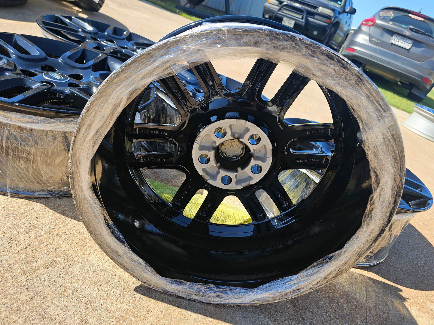 (5) 19" Land Rover DEFENDER Range Rover OEM black wheels rims 72350