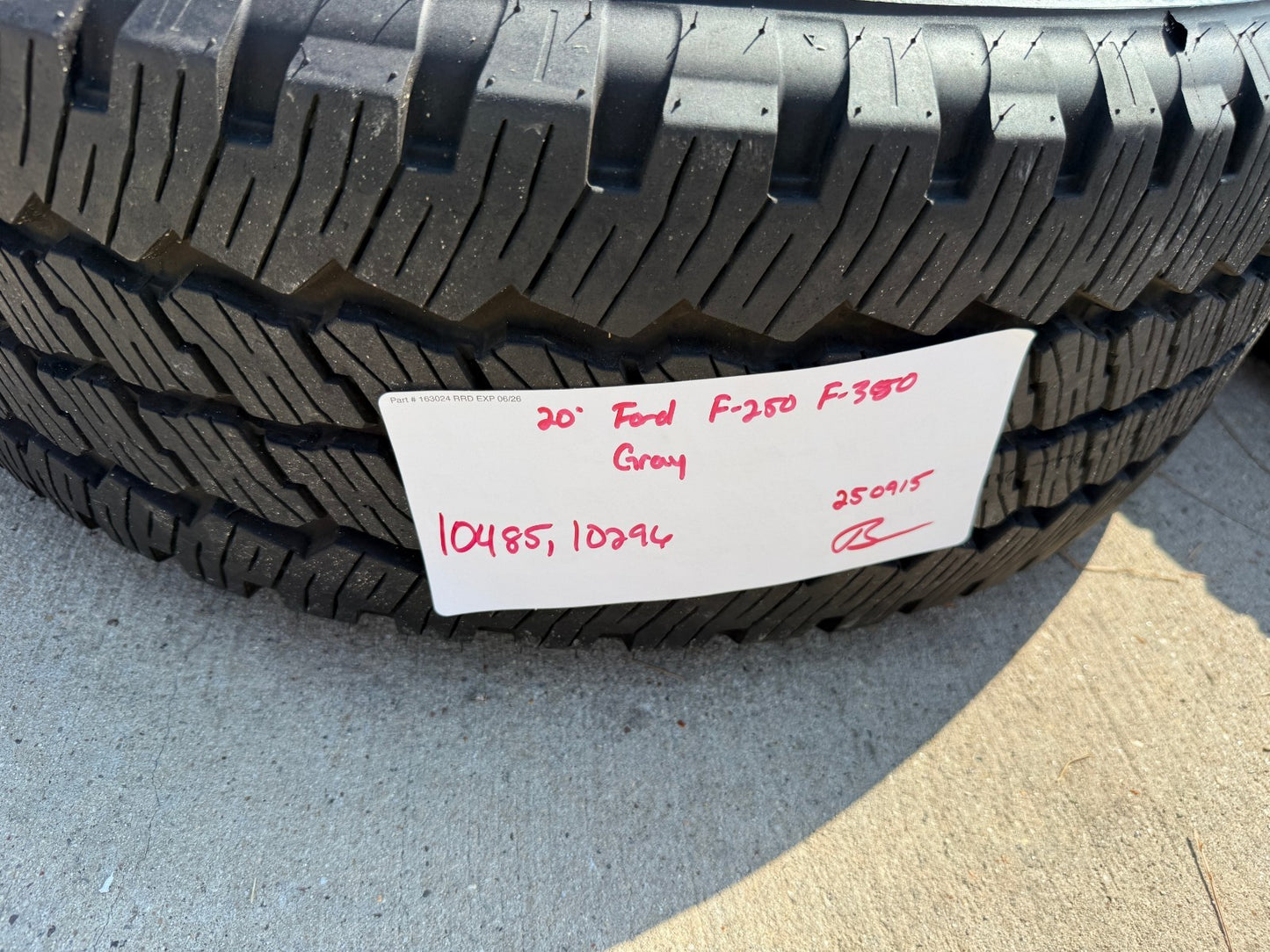 20" Ford F-250 F-350 OEM gray Lariat 10485 10296 wheels rims tires BRIDGESTONE