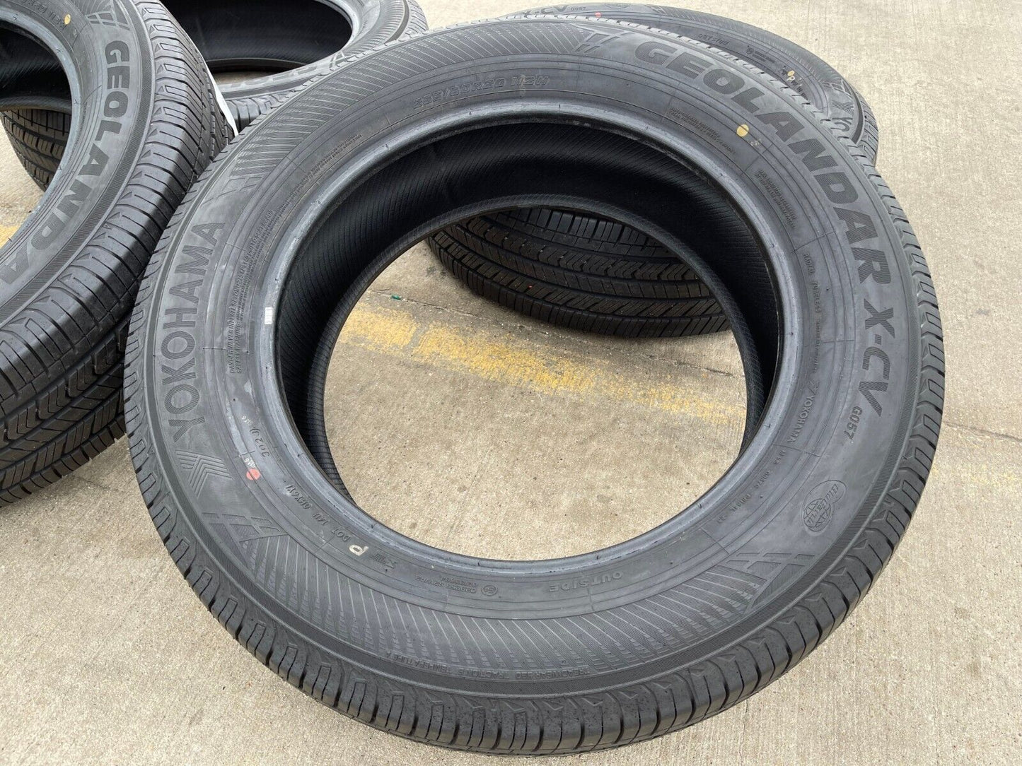 (4) 265/60/20 Yokohama Geolander X-CV tires NEW Sierra Tundra Silverado