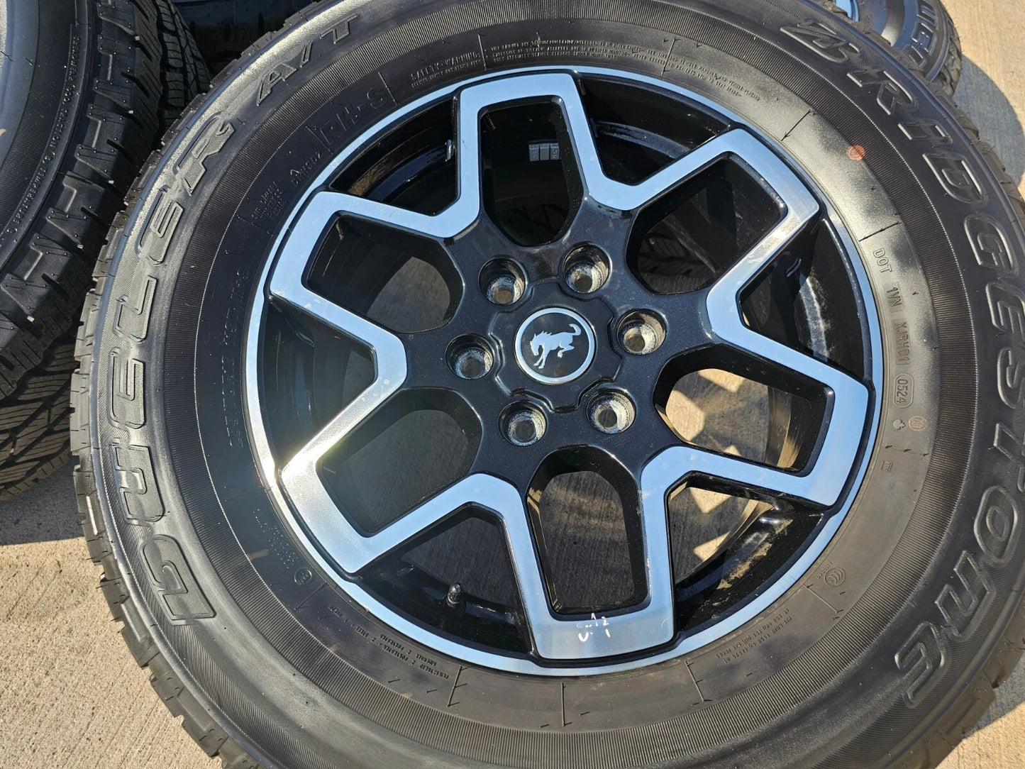 18" Ford Ranger Bronco wheels rims tires black 95213 tires 2023 2024 2025 NEW