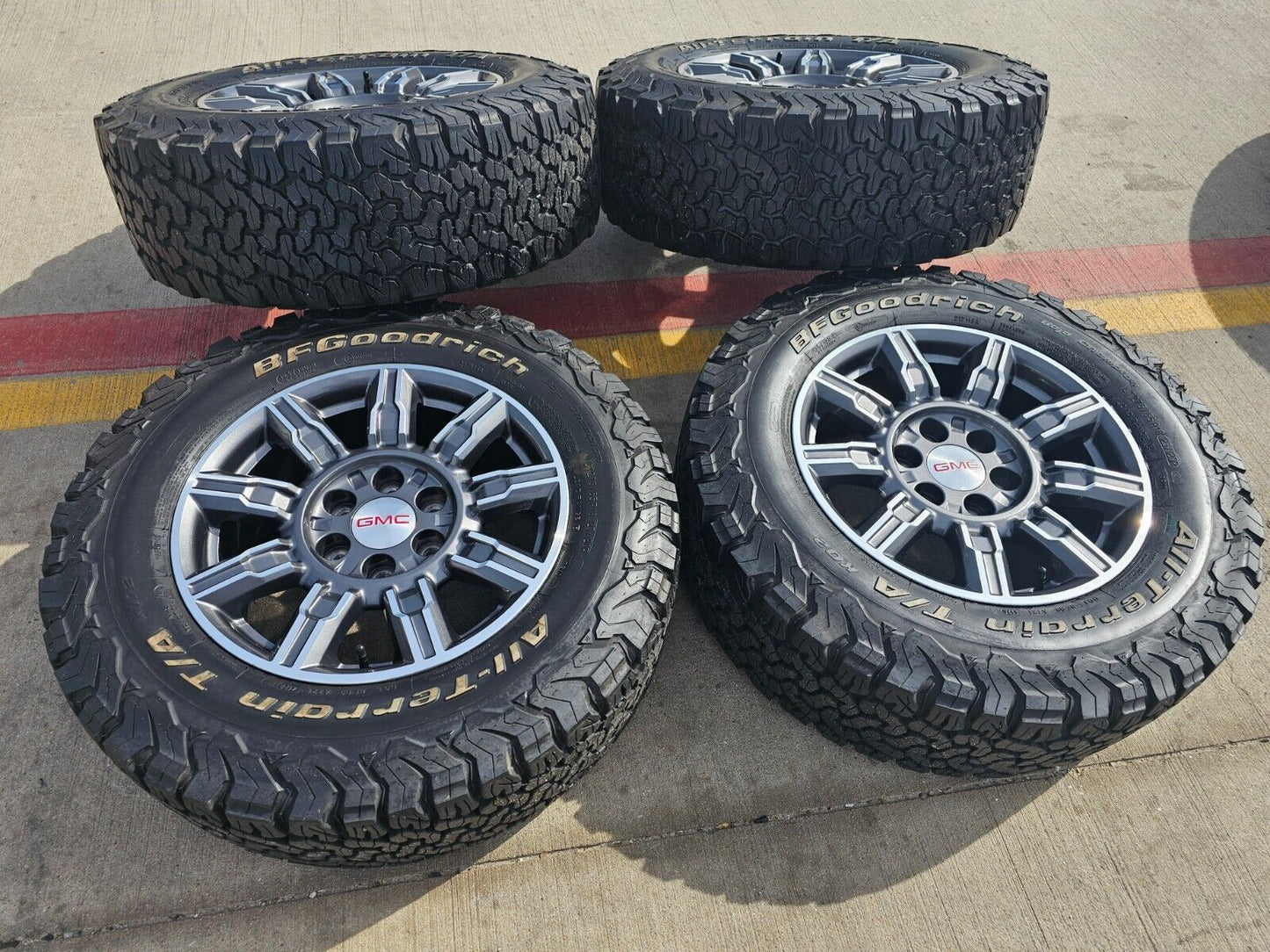 18" GMC Sierra AT4X Chevy Silverado OEM wheels rims A/T tires 2022 2023 2024