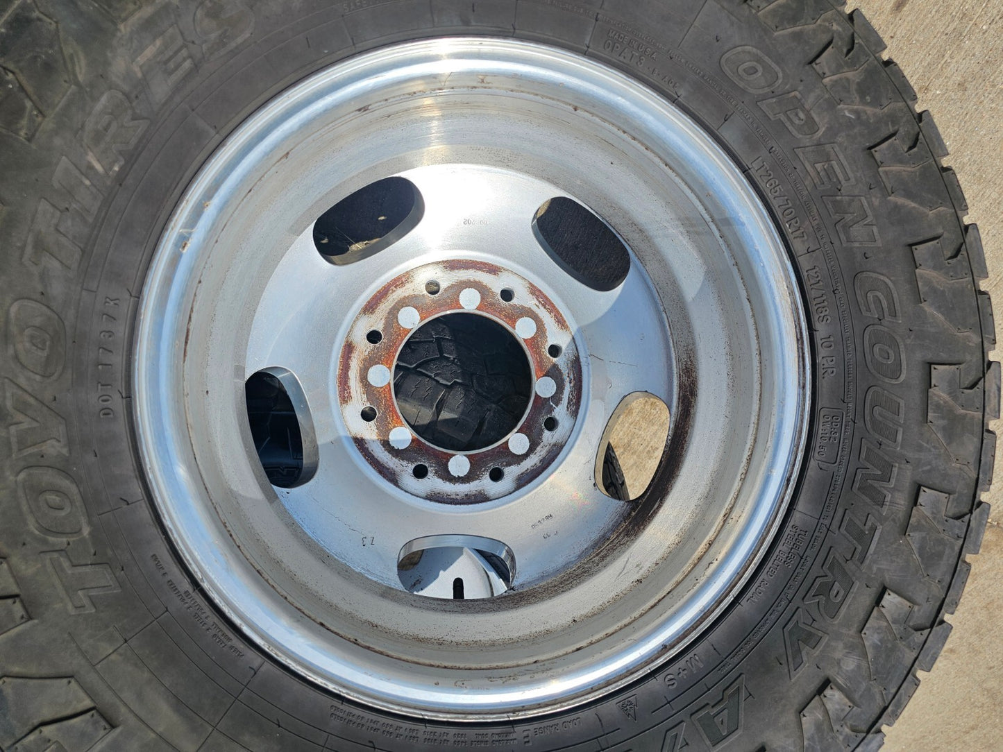 17" Ford F-350 Dually OEM rims wheels 3618 3619 99016 tires TOYO A/T3