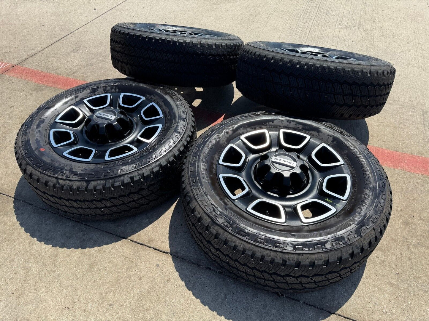 20" Ford F-250 F-350 OEM Lariat Platinum wheels rims 10486 tires BRIDGESTONE