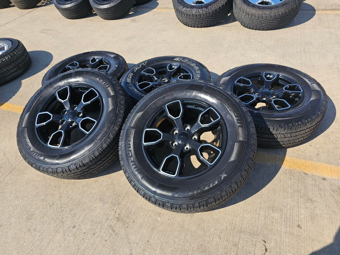 18" Jeep Wrangler SMOKY MOUNTAIN Black OEM 9198 wheels rims tires