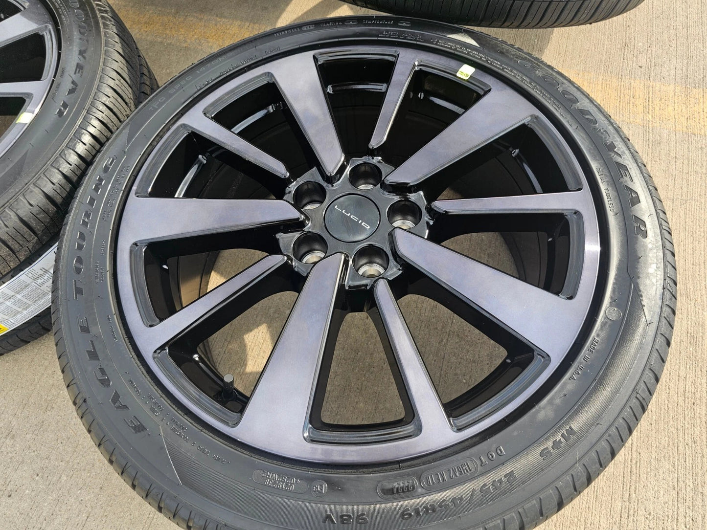 19" Lucid Air OEM Grand Touring black wheels rims tires 5x120 2023 2024 2025 NEW