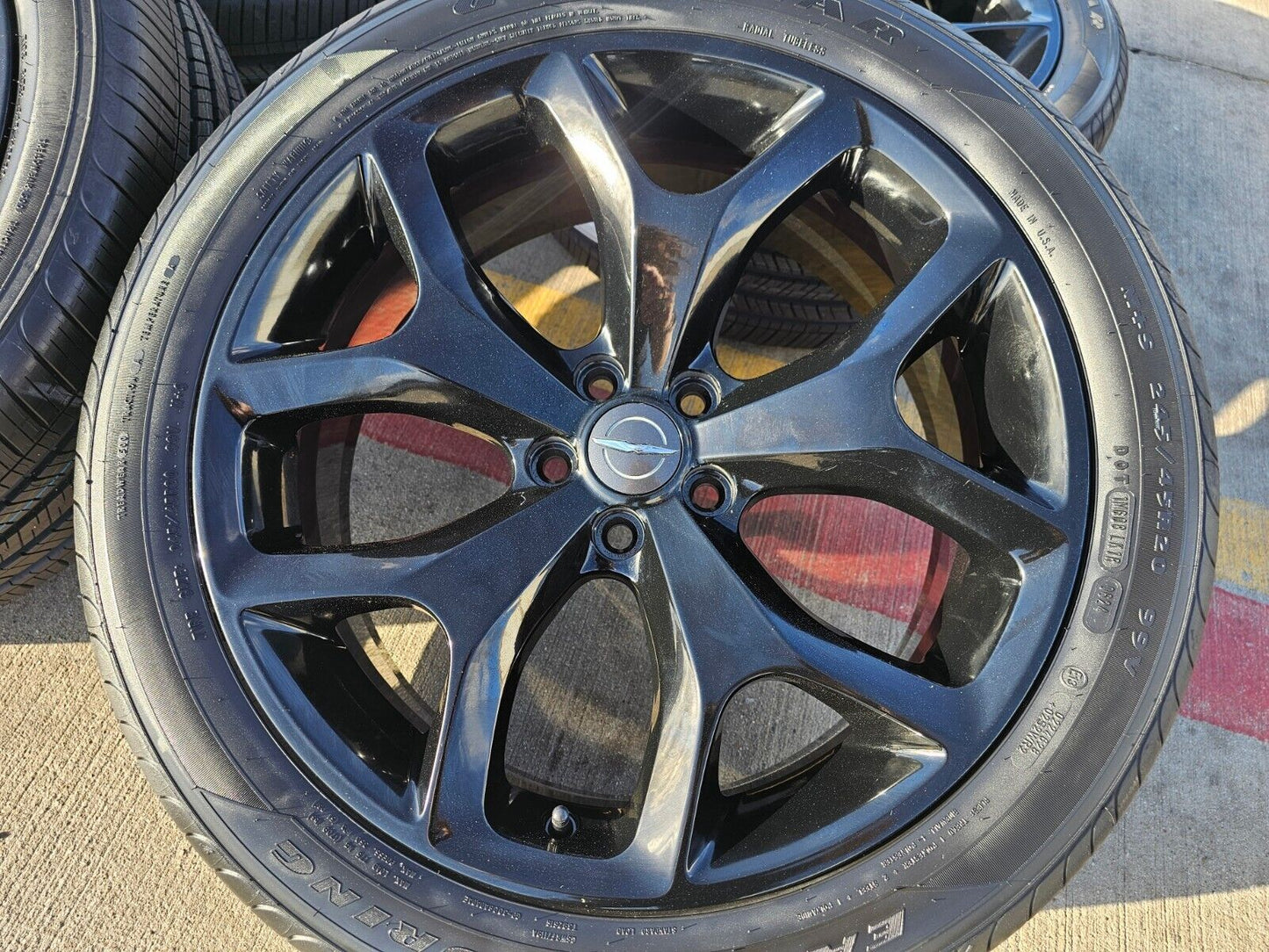 20" Dodge Charger Challenger Chrysler 300 OEM black wheels rims 2523 tires NEW