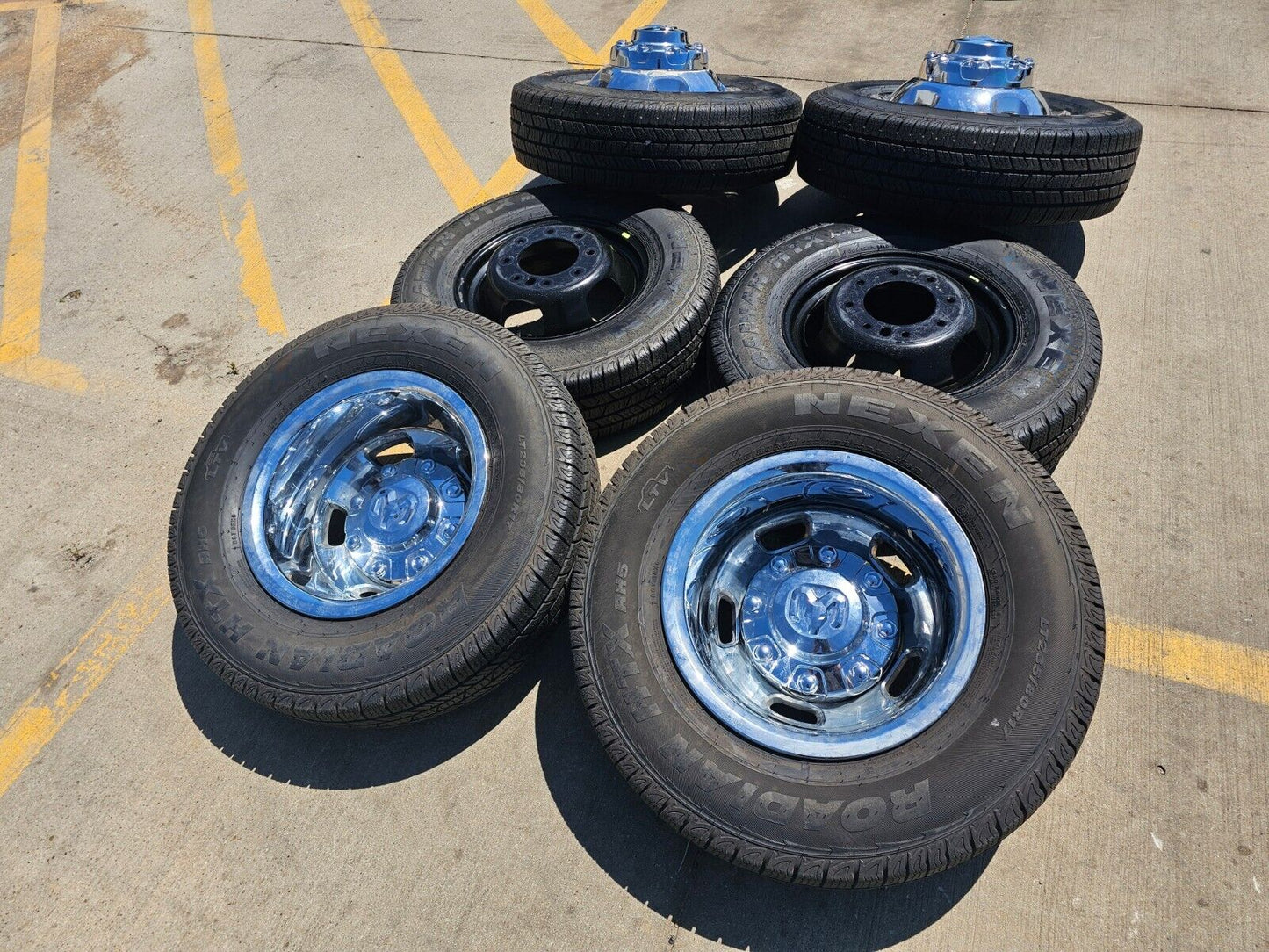 17" Dodge Ram 3500 Dually Laramie 8x200 wheels rims 2703 2704 OEM 2024 2025