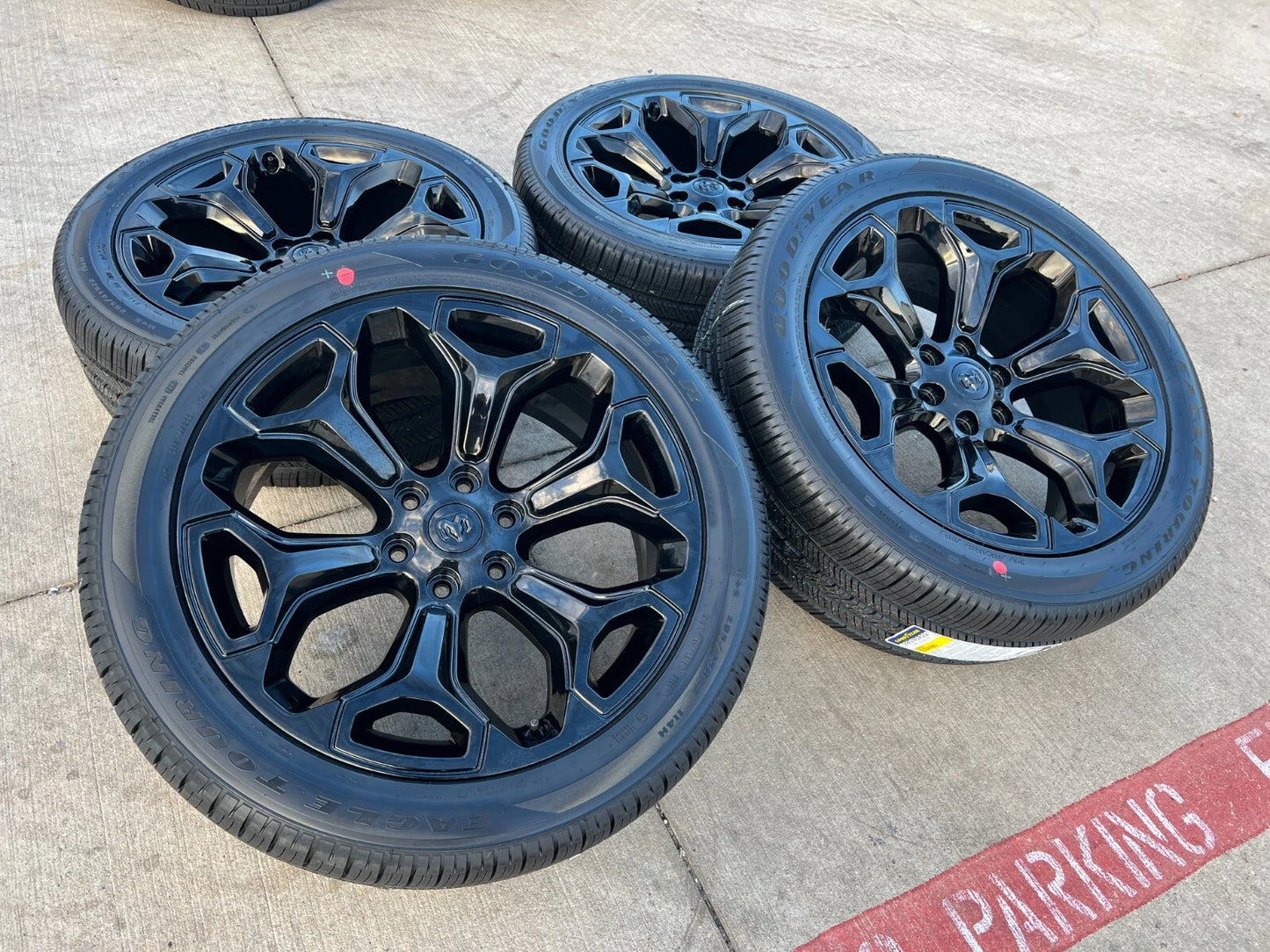 22" Dodge Ram 1500 OEM Laramie rims wheels tires 2685 black NEW
