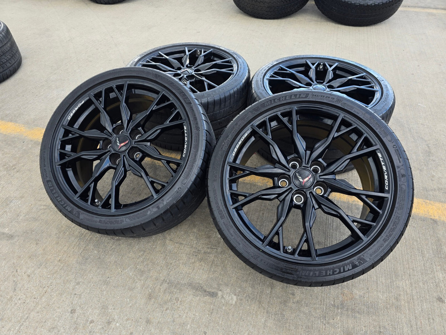 19" + 20" Chevy Corvette Z06 C8 OEM wheels rims 8057 8058 FORGED