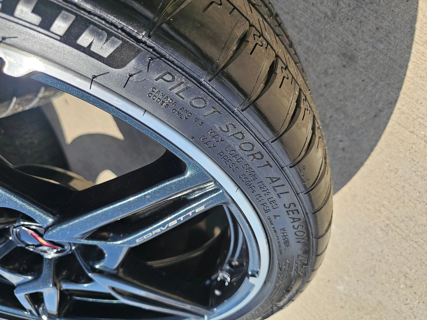 19" + 20" Chevy Corvette C8 OEM wheels rims 14007 14008 tires MICHELIN