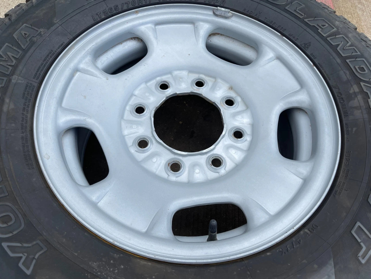 17" Chevy Silverado GMC Sierra 2500 OEM 8095 wheel rim tire Yokohama GEOLANDER