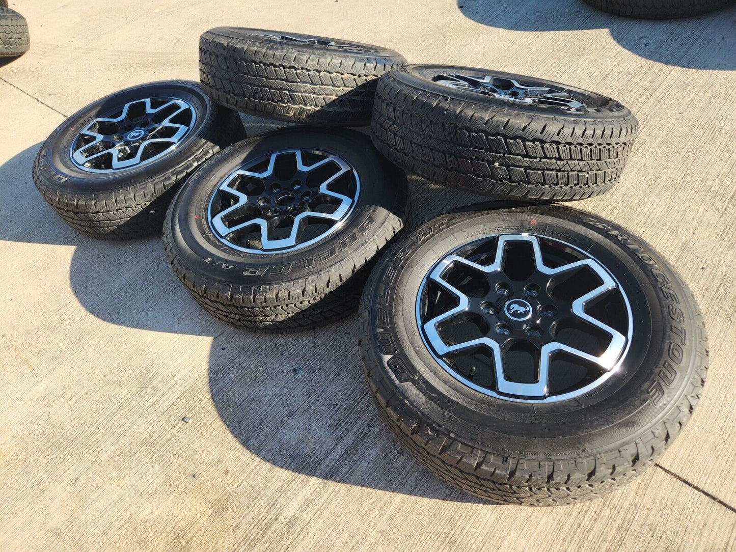 18" Ford Bronco wheels rims black 10389 Ranger tires 2022 2023 2024 2025
