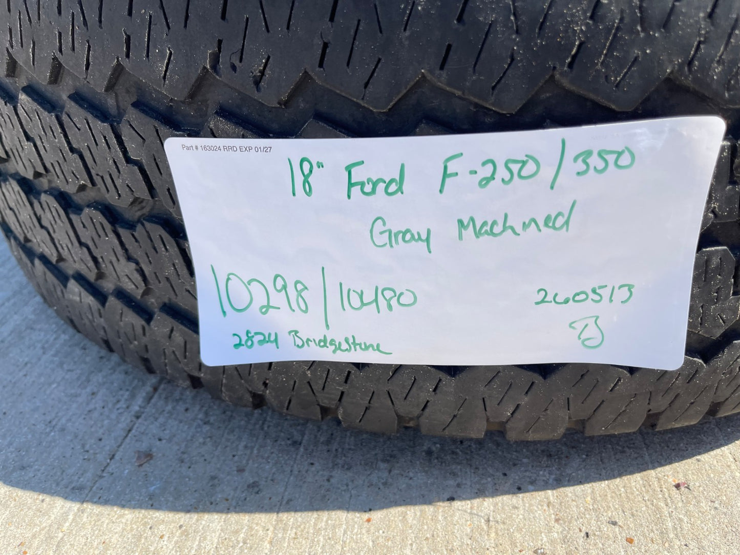 18" Ford F-250 F-350 Lariat FX-4 OEM wheels 10480 10298 tires BRIDGESTONE A/T