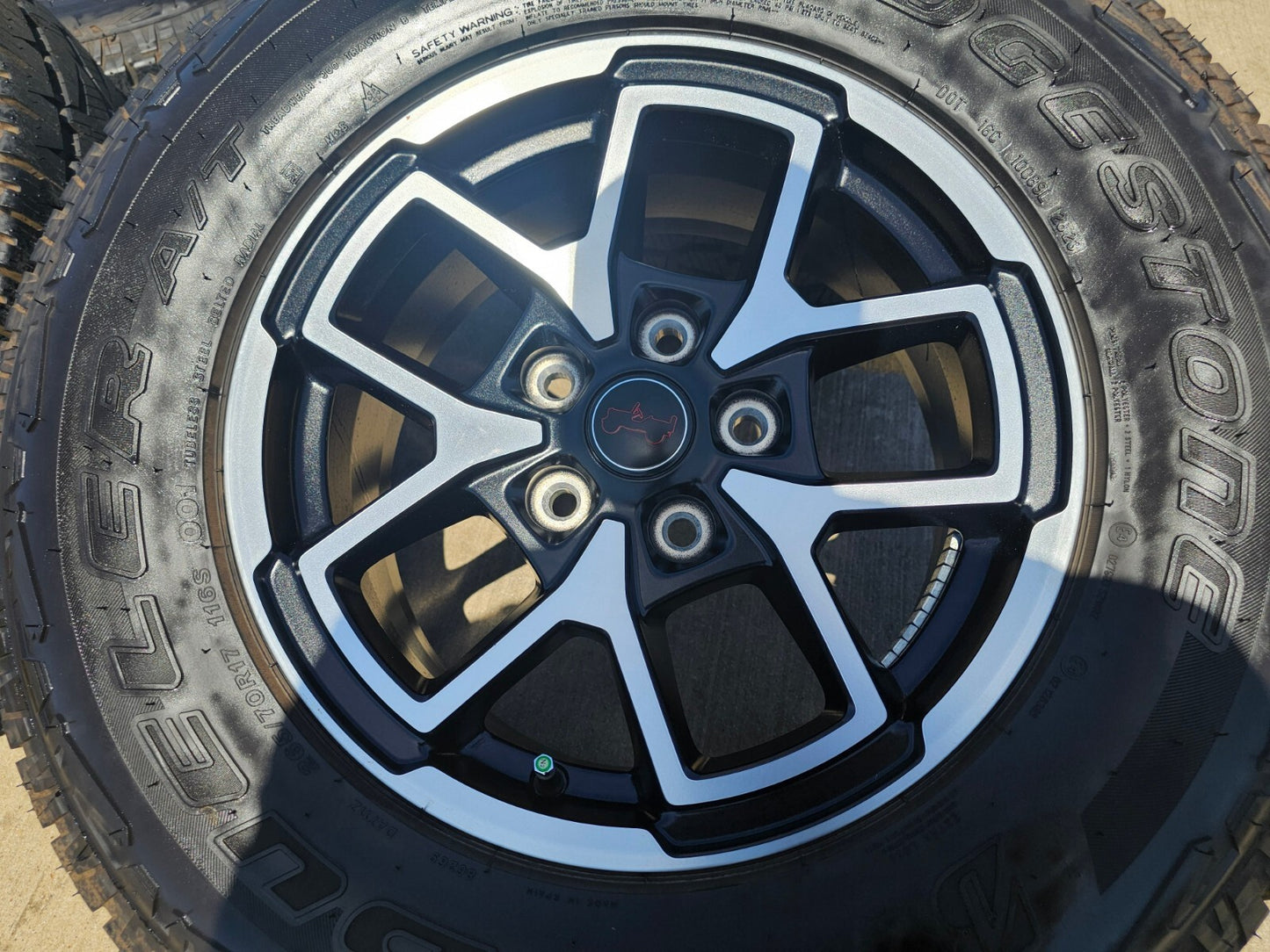 17" Jeep Wrangler Rubicon OEM wheels rims Gladiator tires A/T 2024 2025 NEW