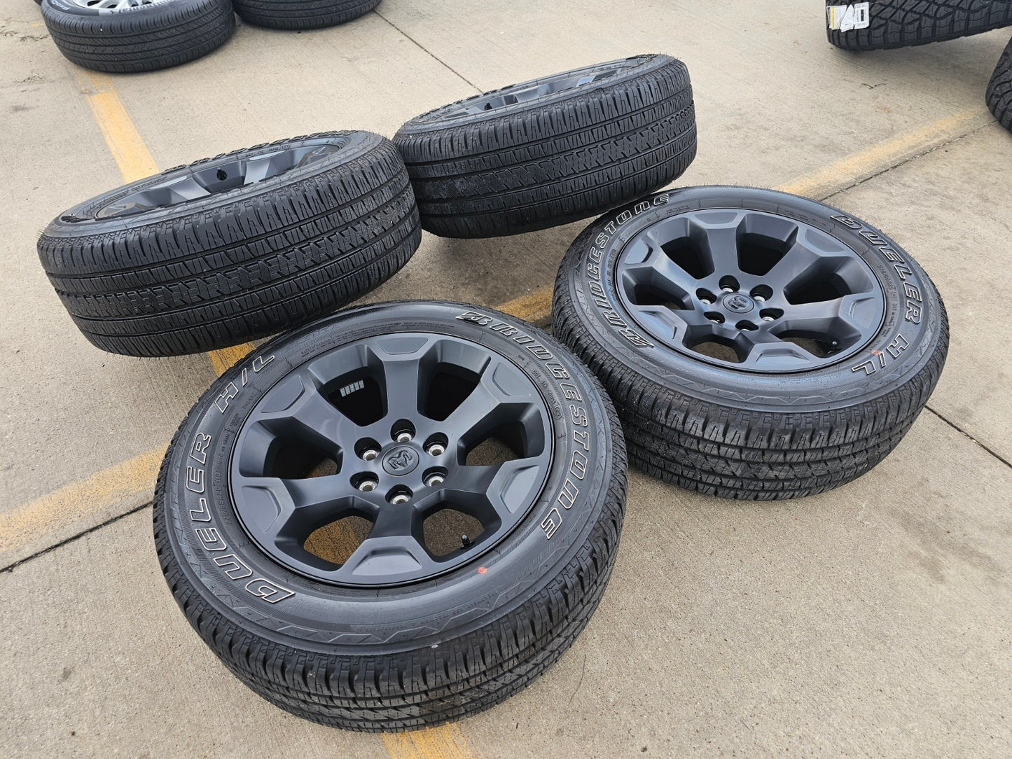 20" Dodge Ram 1500 OEM Laramie Black 2680 wheels rims tires 2022 2023 2024 2025