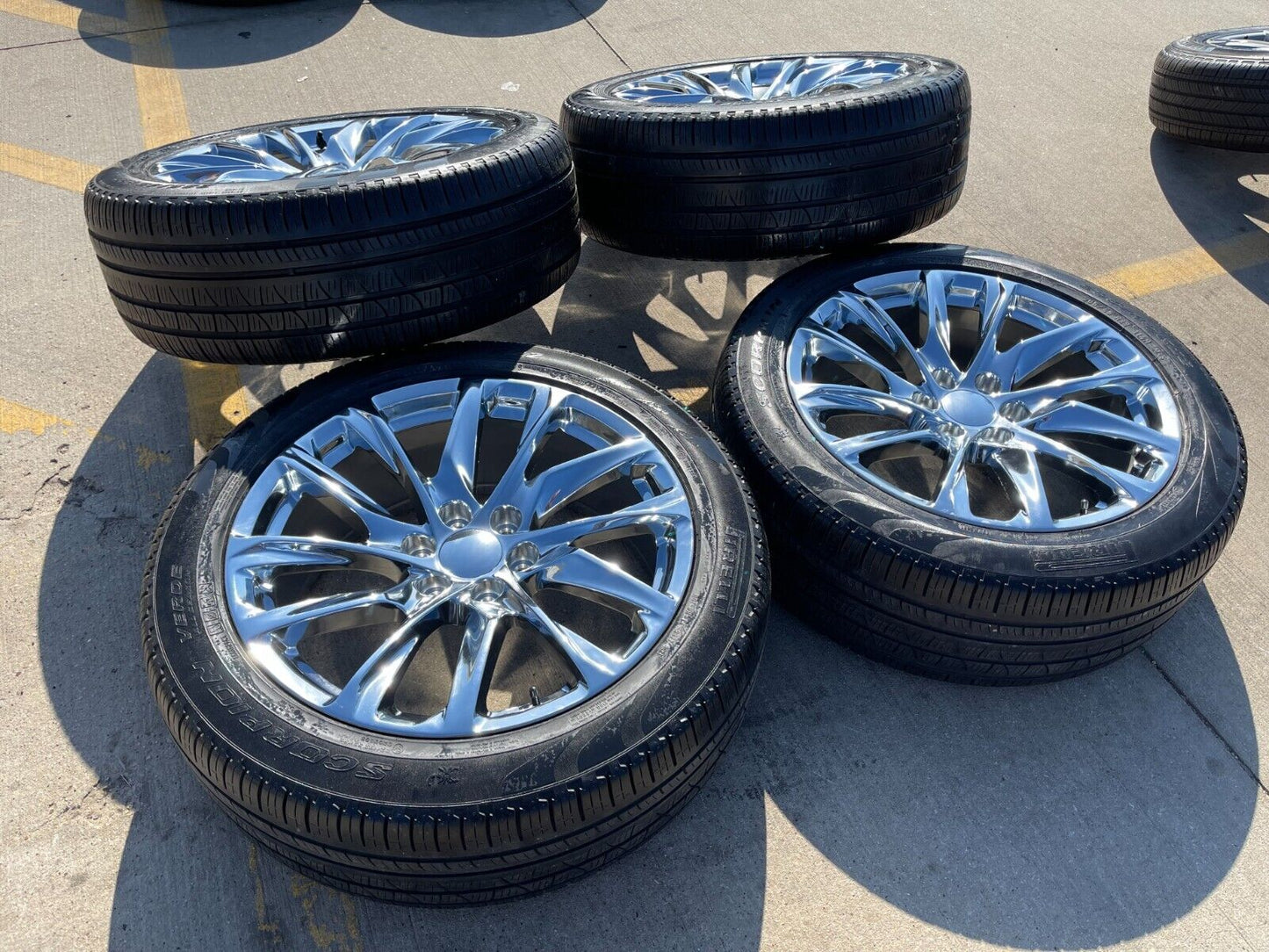 22" Cadillac Escalade Chevy Tahoe OEM Replica 95027 Chrome wheels rims 2023 2024