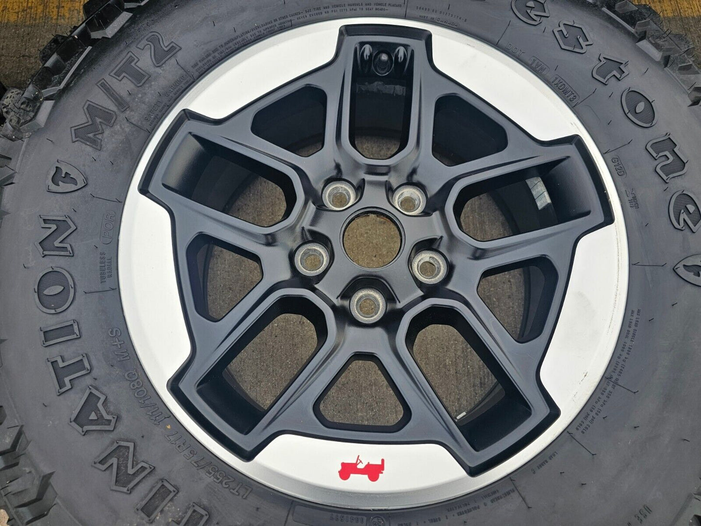 17" Jeep Wrangler Rubicon OEM Black wheels rims Gladiator 9219 tires