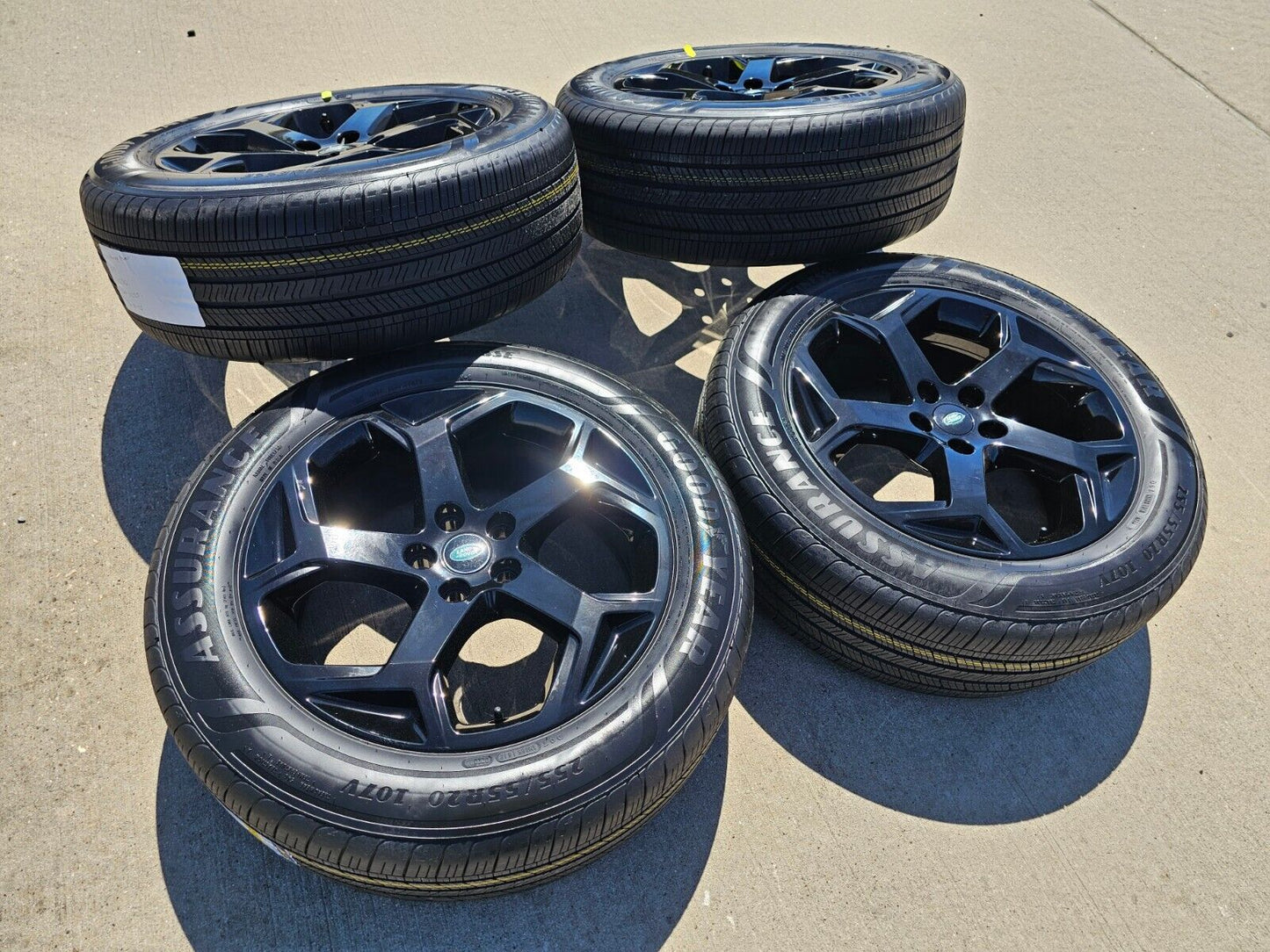 20" Range Land Rover OEM 72310 black wheels rims tires NEW