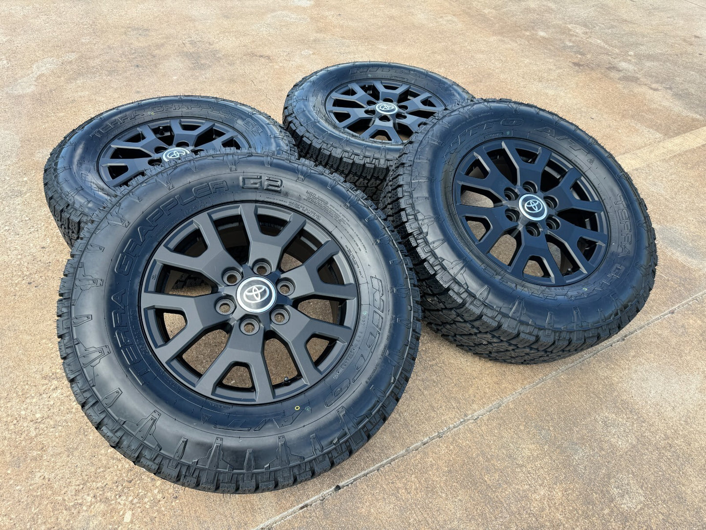 17" Toyota Tacoma 4Runner TRD Matte Black OEM wheels rims tires 2024 2025 NEW
