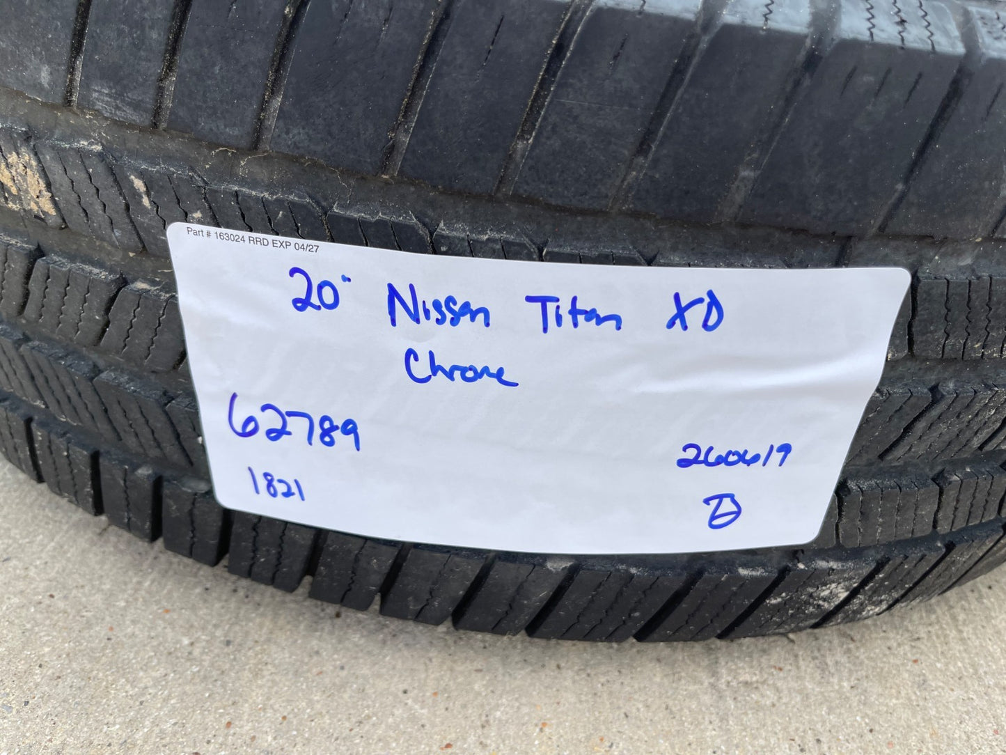 20" Nissan Titan XD OEM 62789 wheels rims tires CHROME MICHELIN