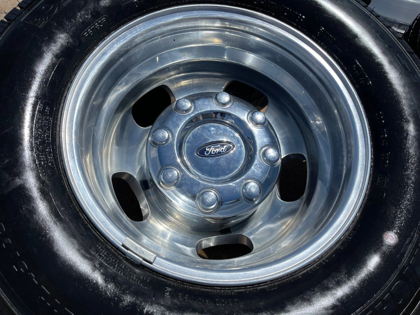 17" Ford F-350 Dually OEM 14077 14078 rims wheels Michelin M/S2 NEW