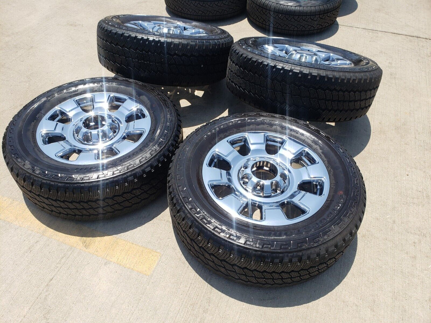 20" Ford F-250 F-350 OEM chrome Lariat wheels rims 10295 tires 2023 2024 2025