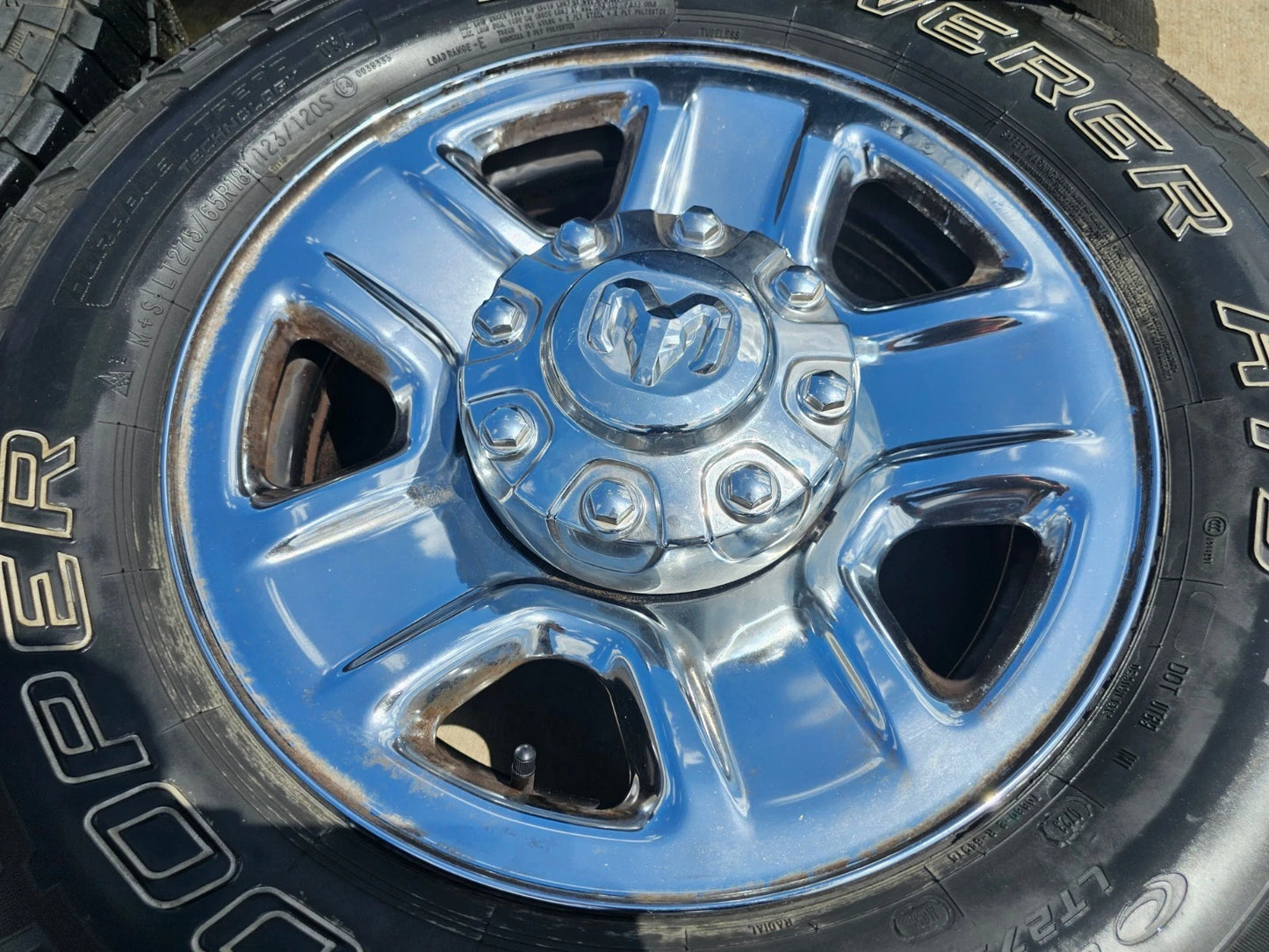 18" Dodge Ram 2500 3500 STEEL chrome OEM 2473 wheels rims tires COOPER