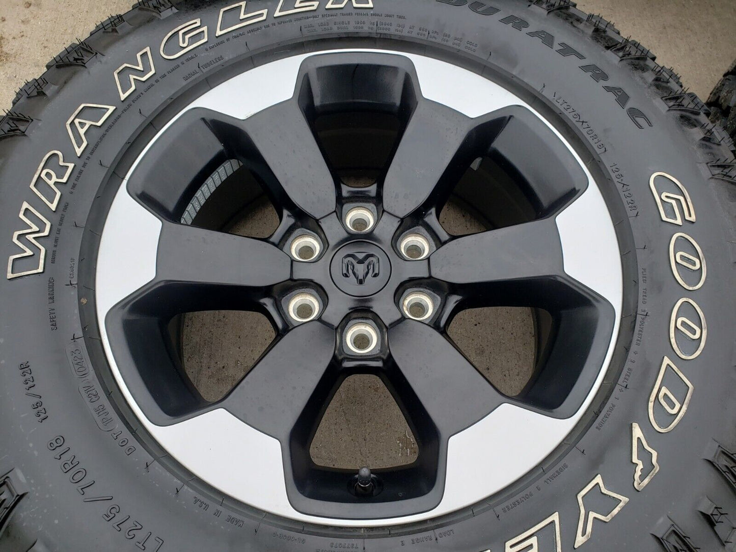 18" Dodge Ram 1500 Rebel Black OEM wheels rims 2671 DURATRAC A/T 2022 2023 2024