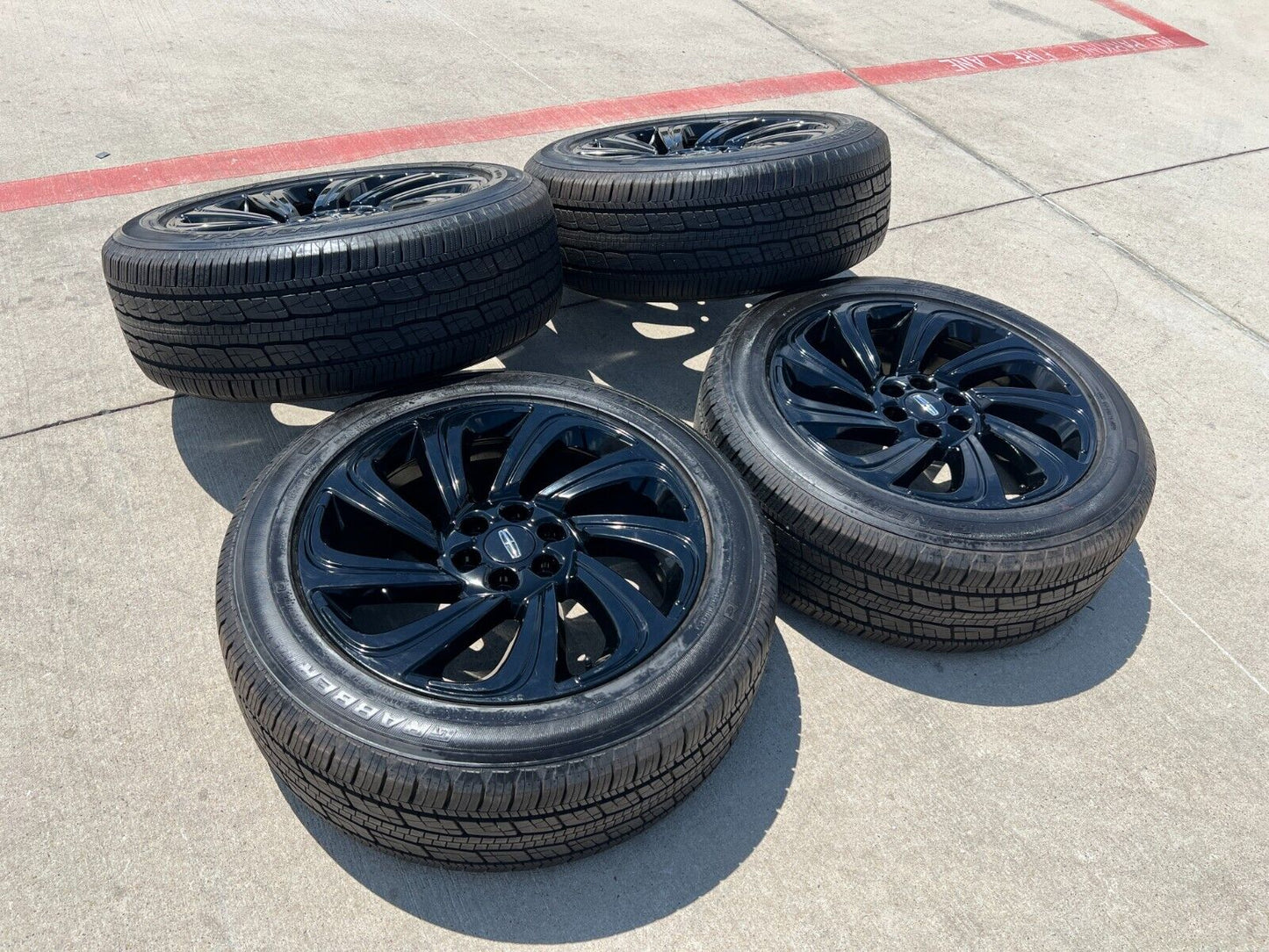 22" Lincoln Navigator OEM rims wheels 10497 Black Label tires NEW