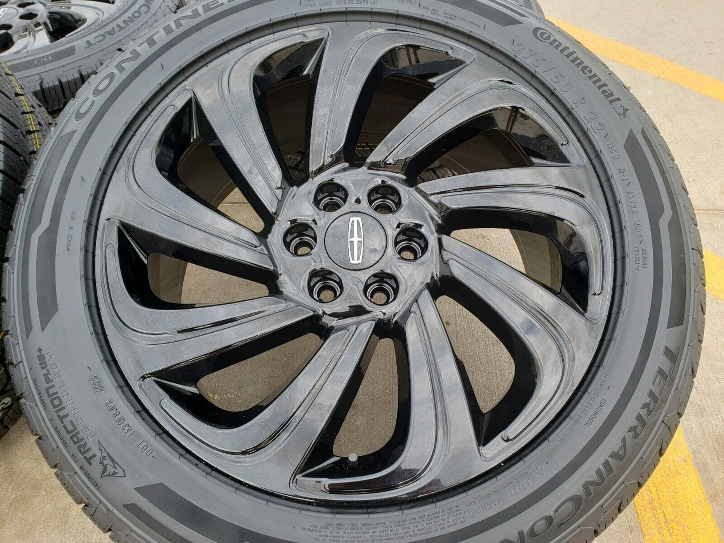 22" Lincoln Navigator OEM rims wheels 10497 Black Label tires NEW