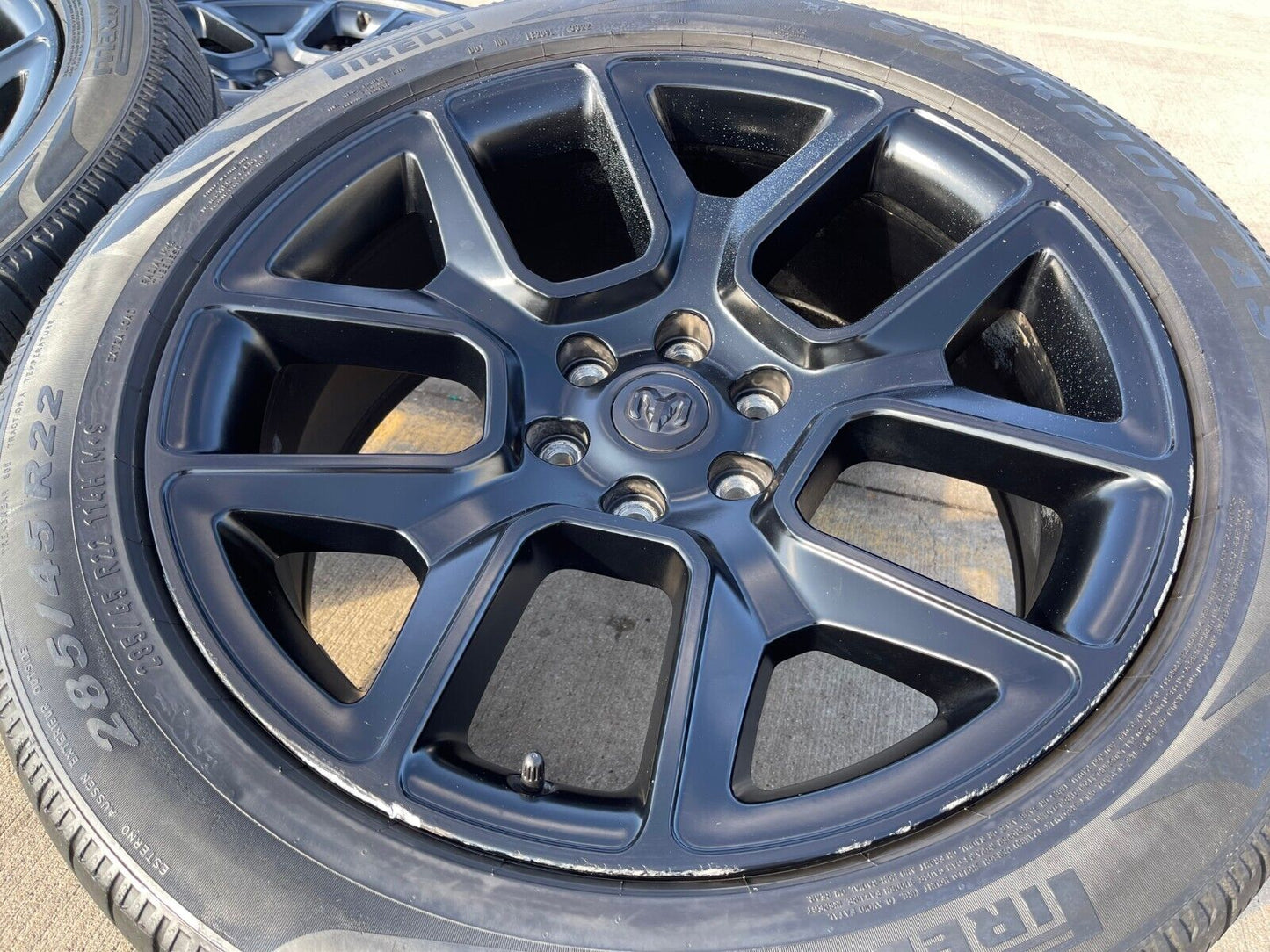 22" Dodge Ram 1500 OEM LIMITED Laramie wheels rims black 2725 2684 tires