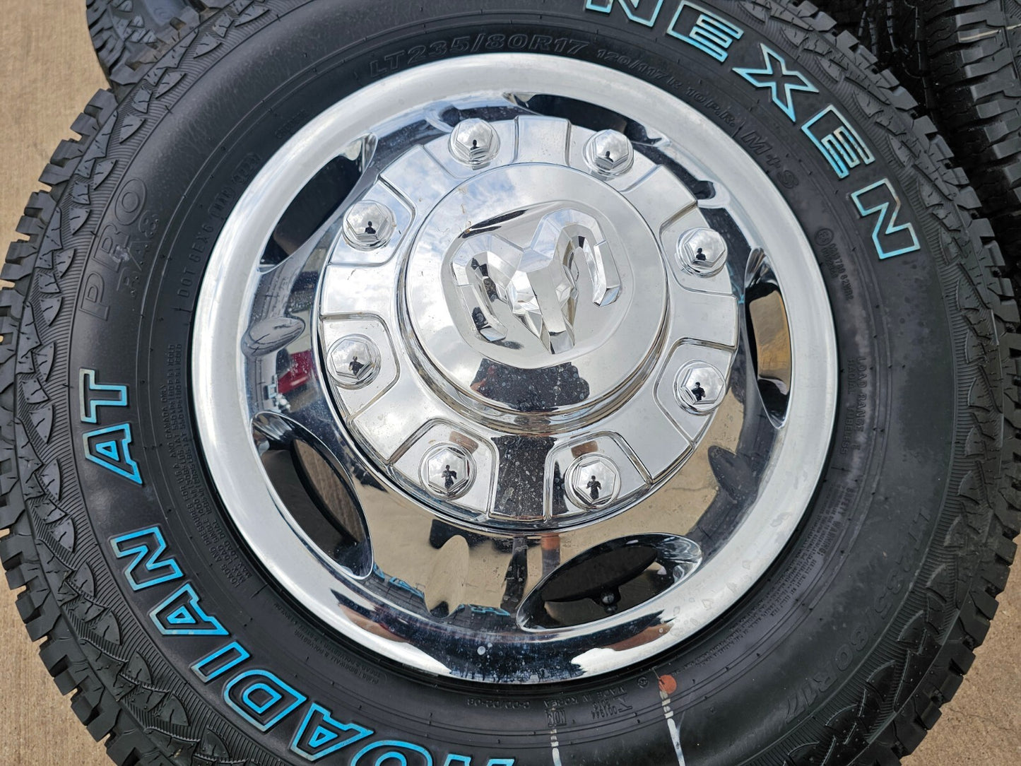 17" Dodge Ram 3500 Dually 8x200 wheels rims 2703 2704 OEM 2024 2025 NEW A/T