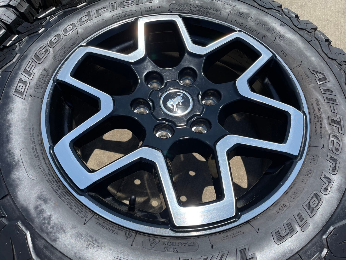 18" Ford Bronco wheels rims black 95213 Ranger tires 2024 2025 NEW BFG KO2 A/T