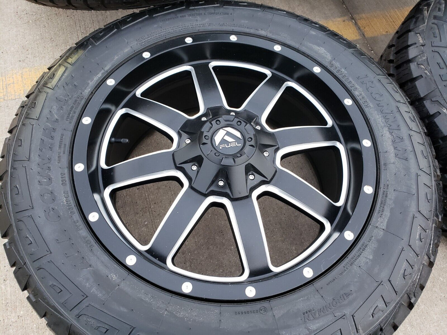 20x9 Fuel Jeep Maverick Wrangler Gladitor wheels rims 33" tires 5x127 5x112
