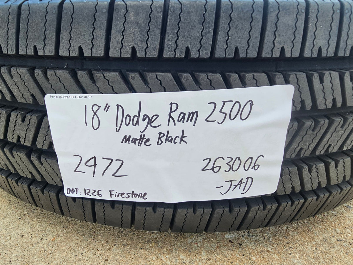 18" Dodge Ram 2500 3500 STEEL black OEM 2473 wheel rim tire 2025 2026 2027 NEW