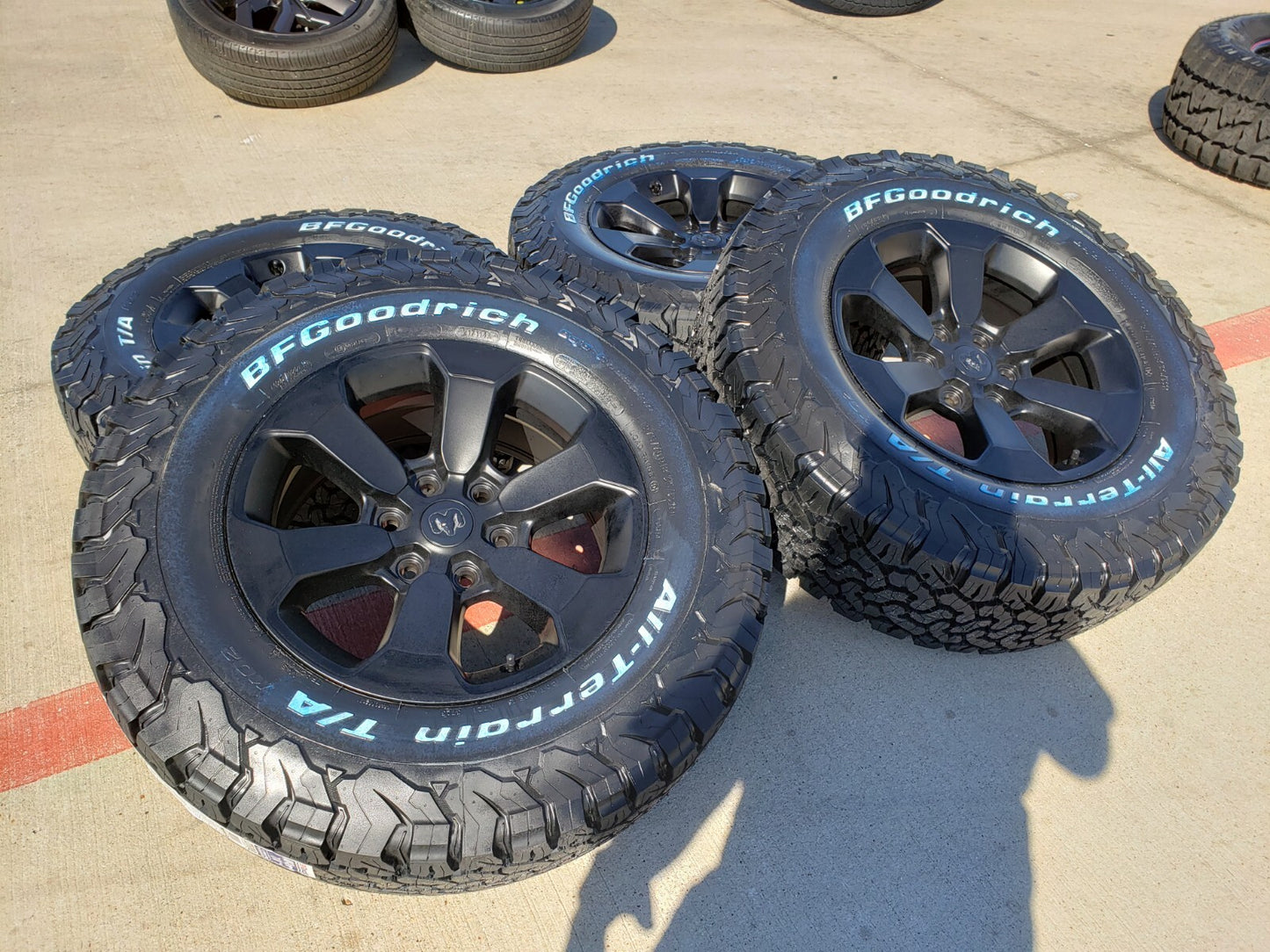 18" Dodge Ram 1500 Rebel Black OEM 2671 wheels rims NEW 33" BFG