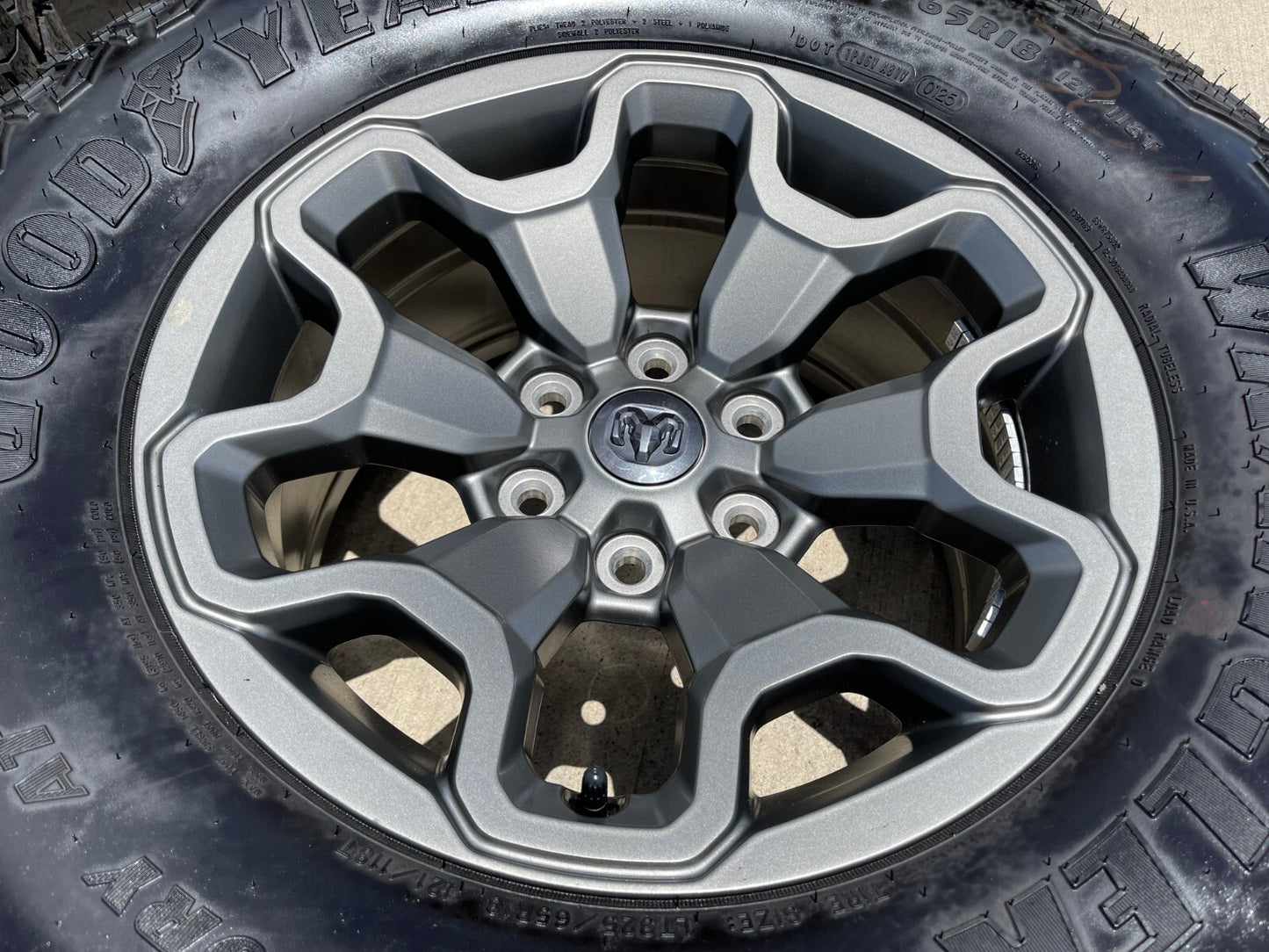 18" Dodge Ram 1500 TRX RHO Black OEM 66002 wheels rims TERRITORY M/T 35" NEW