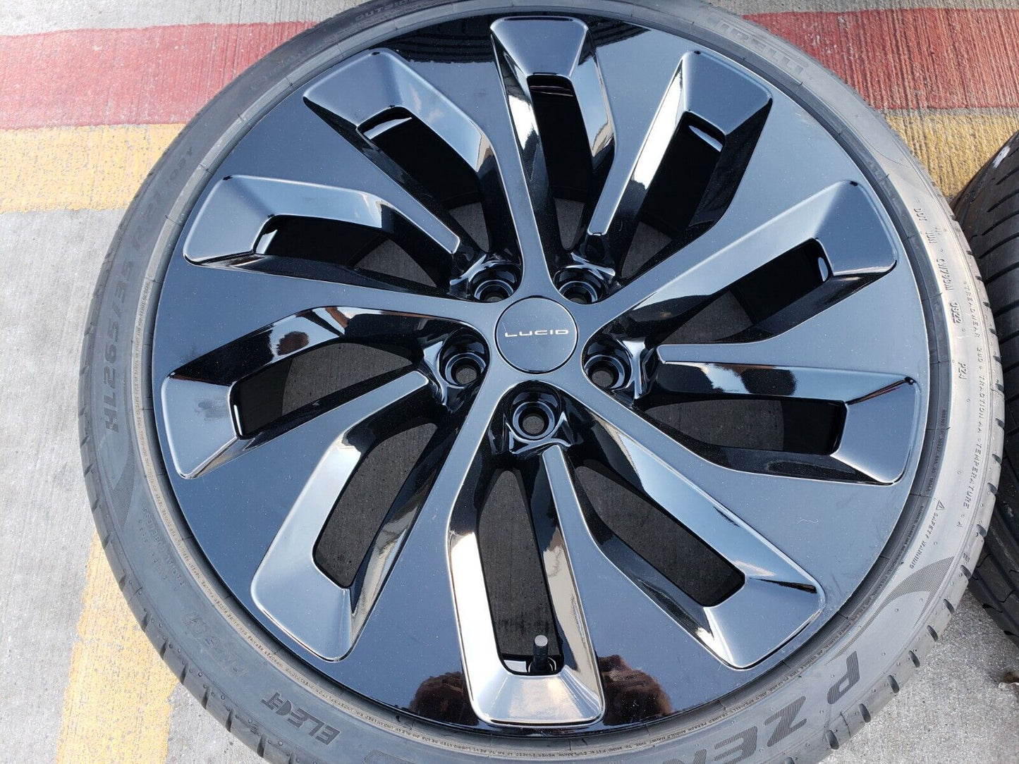 21" Lucid Air OEM Grand Touring black wheels rims tires 5x120 2023 2024 2025 NEW