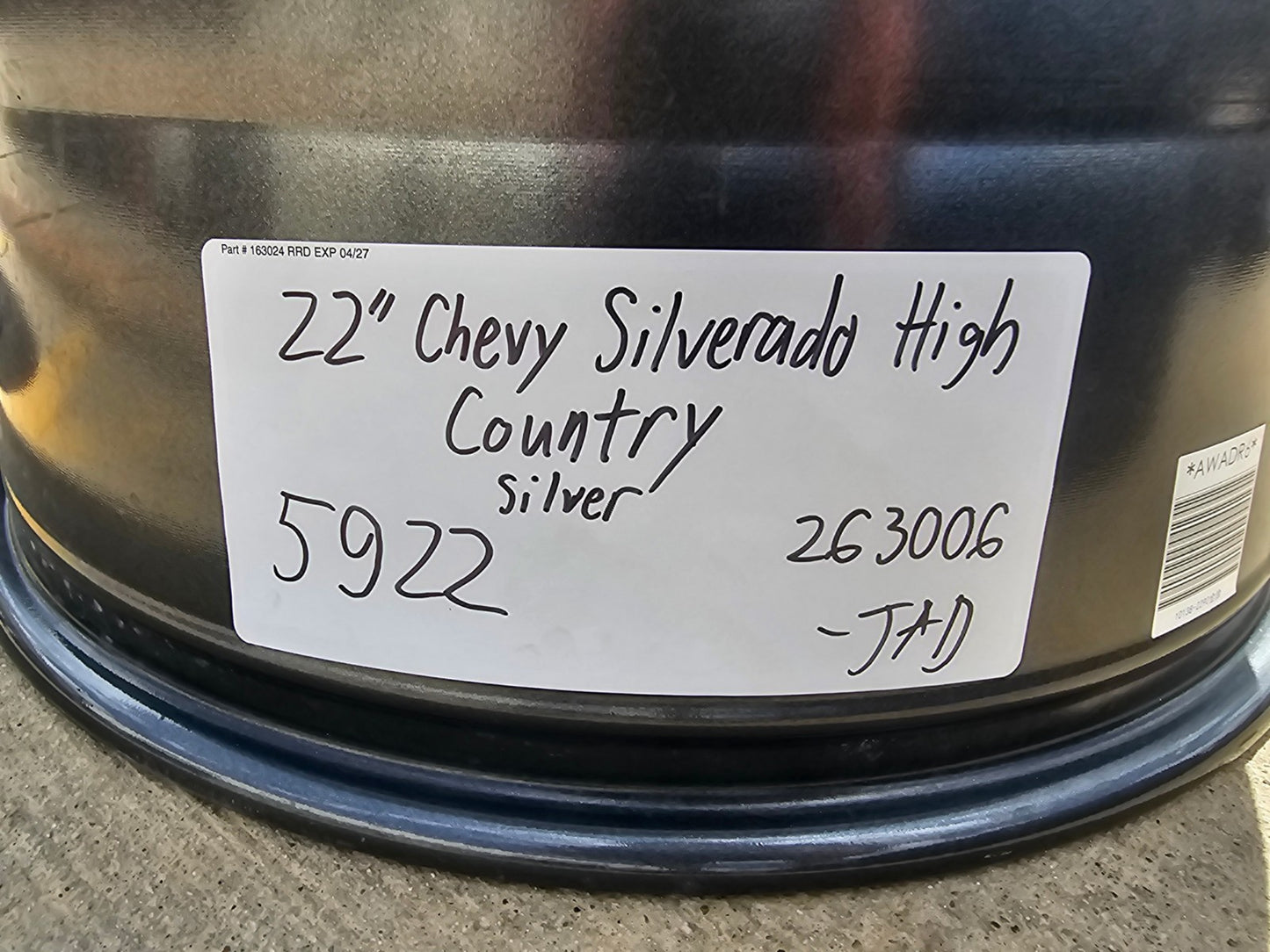 22" Chevy Silverado High Country OEM 5922 wheels rims Tahoe SET 2025 2026 2027