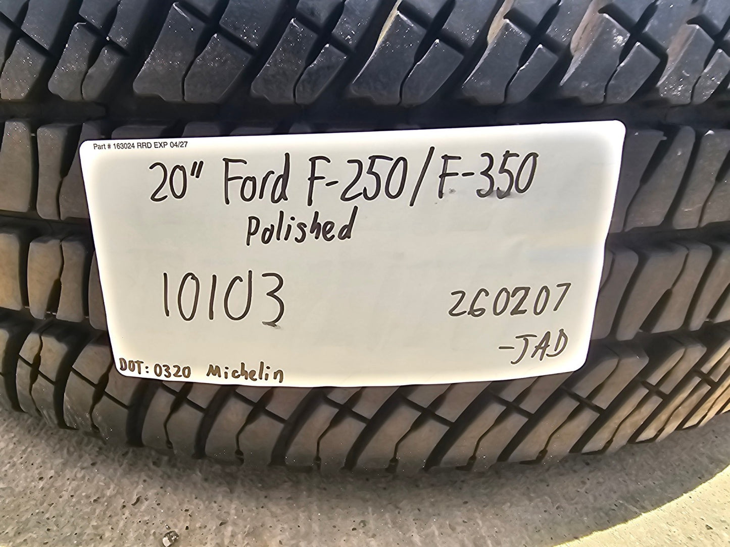 20" Ford F-250 F-350 Platinum OEM rims wheels 10103 tires MICHELIN A/T2
