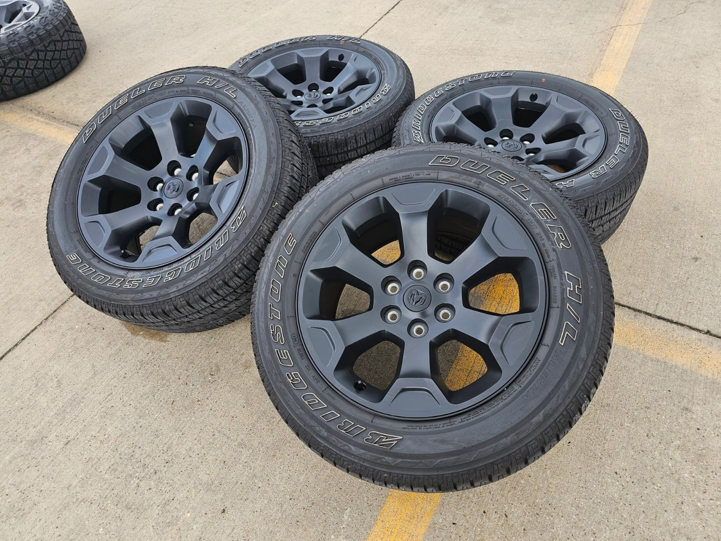 20" Dodge Ram 1500 OEM Laramie Black 2680 wheels rims tires 2022 2023 2024 2025