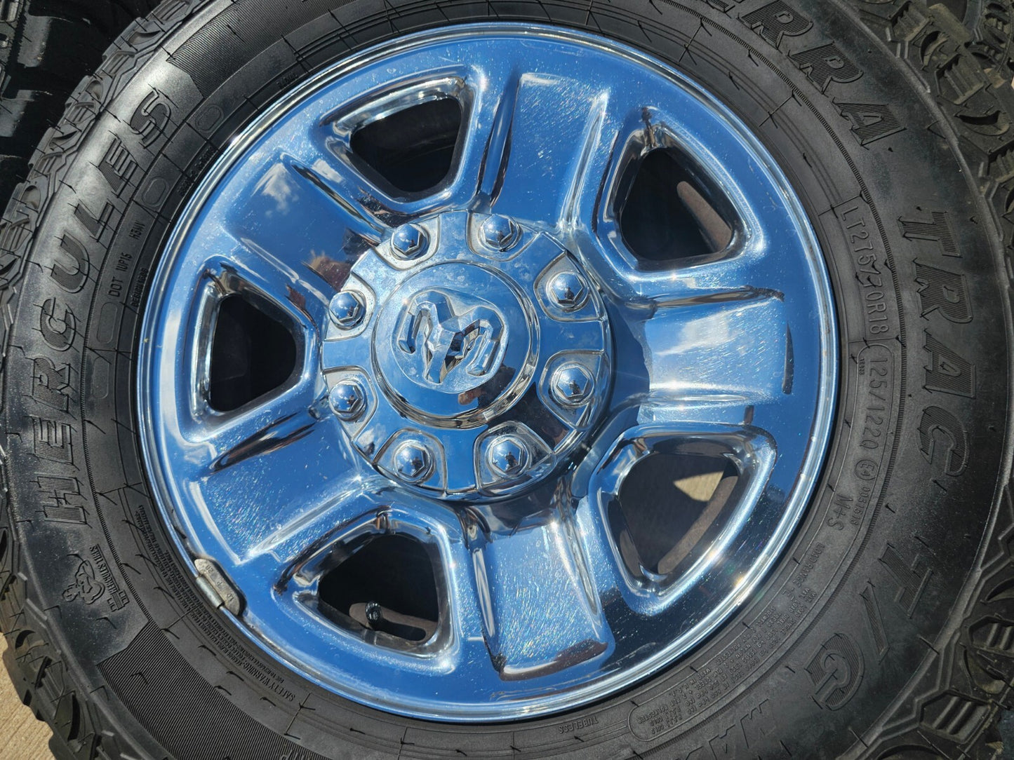 18" Dodge Ram 2500 3500 STEEL chrome OEM 2473 wheels rims tires HERCULES
