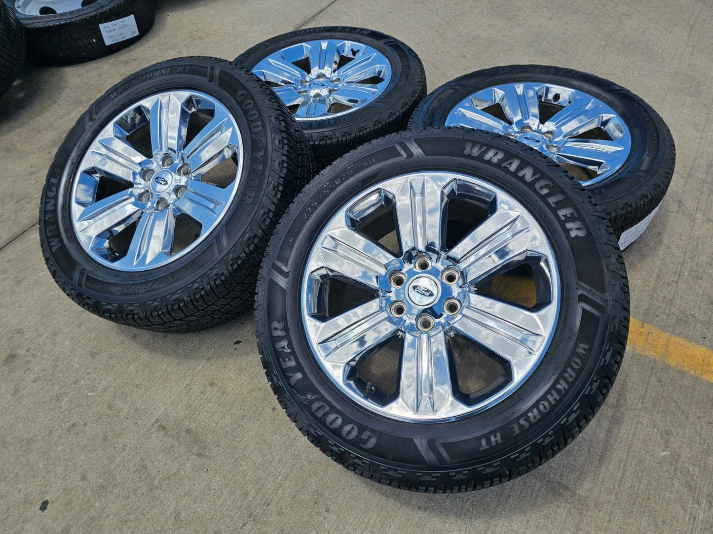 20" Ford F-150 Expedition OEM Lariat chrome rims wheels 10171 tires GOODYEAR