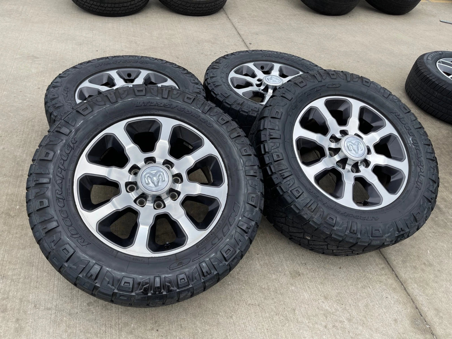 20" Dodge Ram 2500 3500 OEM wheels rims 2698 2699 tires NITTO RIDGE GRAPPLER