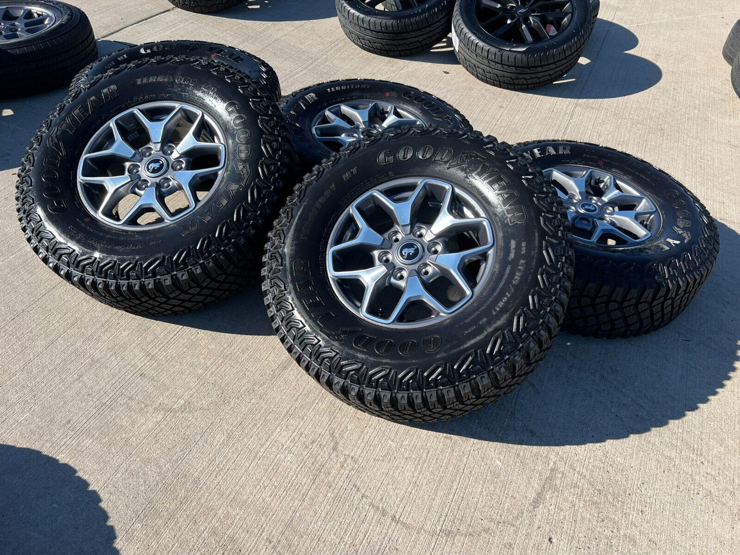 17" Ford Bronco Badlands wheels rims 95229 10387 Ranger 35" tires 2023 2024 2025