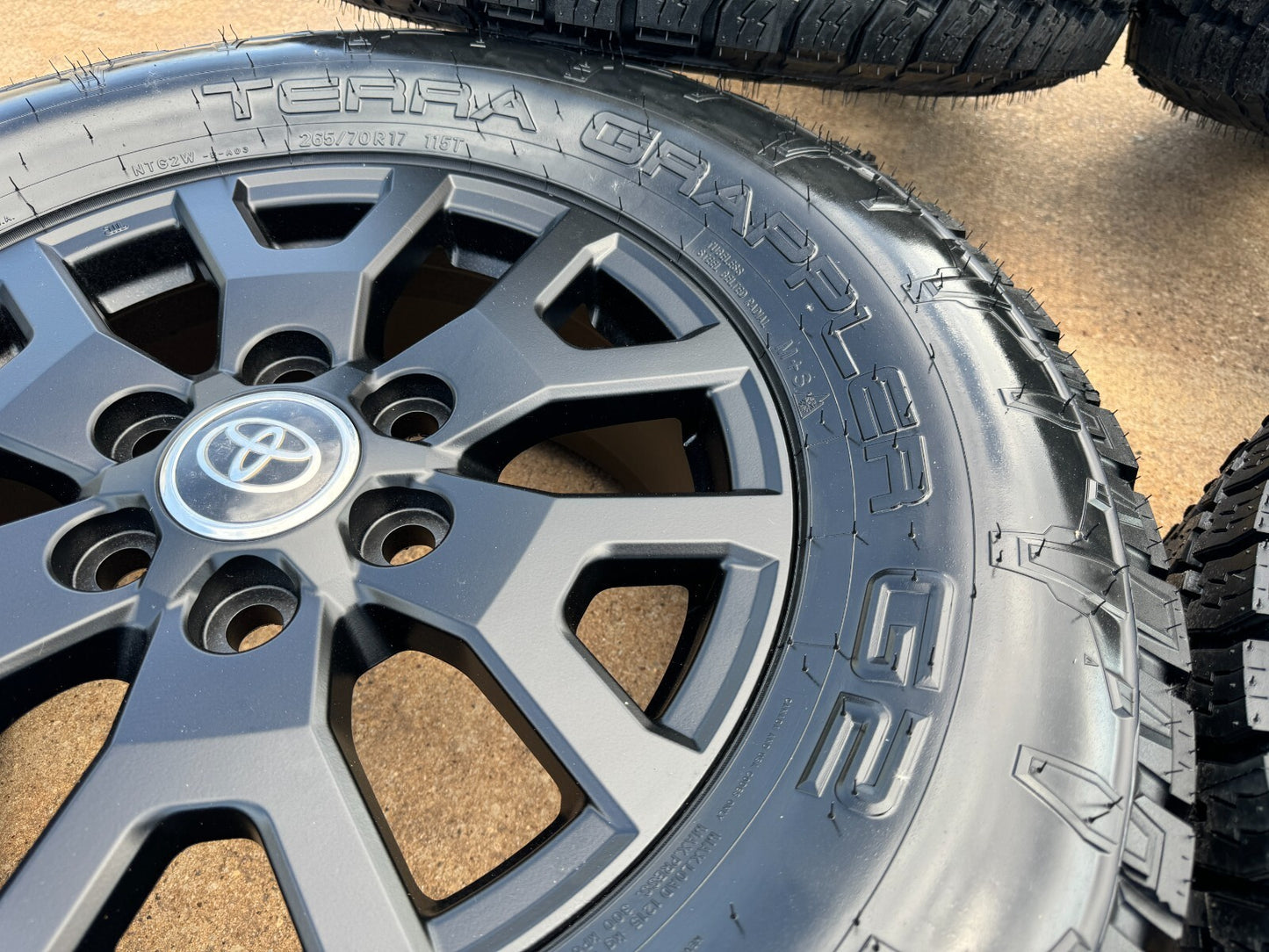 17" Toyota Tacoma 4Runner TRD Matte Black OEM wheels rims tires 2024 2025 NEW