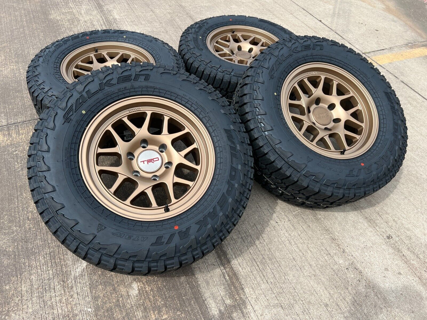17x8.5 KMC KM717 Toyota Tacoma 4Runner TRD wheels rims BRONZE 2023 2024 NEW