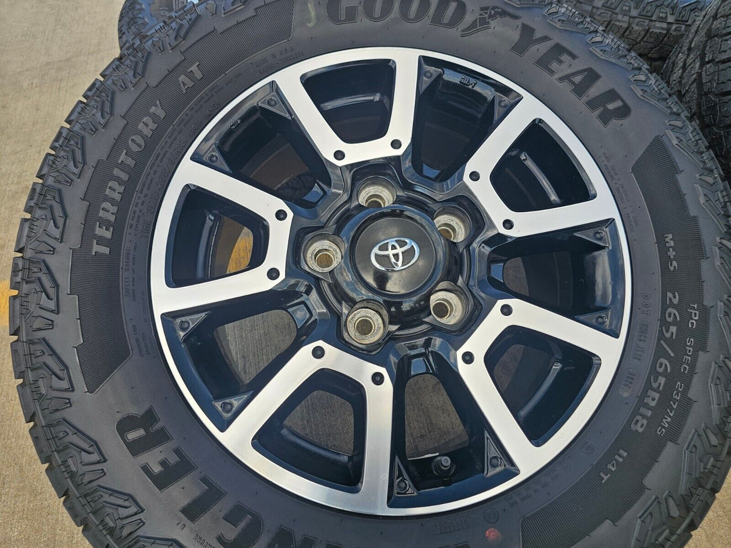 18" Toyota Tundra Sequoia TRD PRO black OEM wheels rims 75157 A/T tires 5x150
